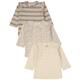 Hust & Claire - Langarmshirt Alda 3Er Pack In White Sand, Gr.56