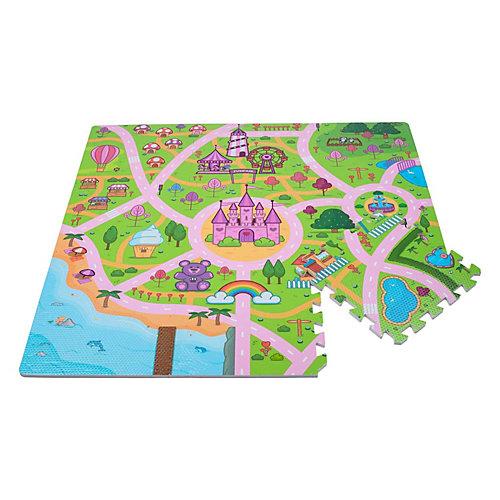 Spielmatte Puzzlematte 9teilig mit Randstücken rosa