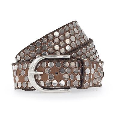 b.belt Nietengürtel Leder 90 cm Hellbraun Damen