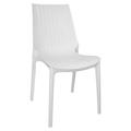 LeisureMod Kent Outdoor Dining Chair in White - LeisureMod KC19W