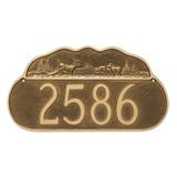 Montague Metal Products Inc. Deer Address Plaque Metal | 8.5 H x 16 W x 0.25 D in | Wayfair PCS-0023S1-W-BC