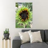 Gracie Oaks Sunflower In Bloom During Daytime - 1 Piece Rectangle Graphic Art Print On Wrapped Canvas in Green | 14 H x 11 W x 2 D in | Wayfair
