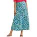 Masseys Tiered Midi Skirt (Size S) Multi Medallion, Viscose,Polyester