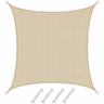 Amanka - Voile d'ombrage uv 2x2 m hdpe Carré Protection Solaire Toile de Jardin Beige - beige