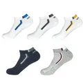 Lot de 5 paires de chaussettes en maille respirante pour homme courtes et décontractées en coton