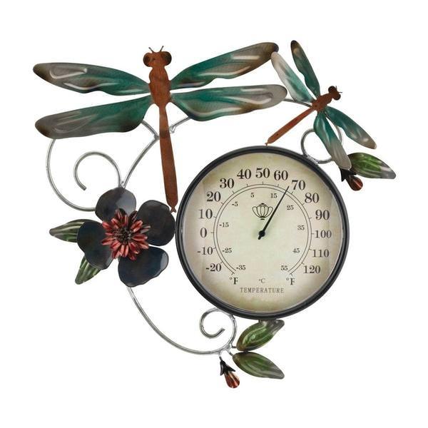 regal-art---gift-13112---12.75"-dragonfly-metallic-metal-acrylic-paper-thermometer-wall-dcor/
