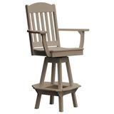 Poly Lumber Classic Swivel Bar Chair with Arms