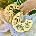 Anthropologie Jewelry | Nwt Anthropologie Gold Floral Cut-Out Hoop Earrings | Color: Gold | Size: Os