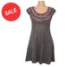 Free People Dresses | Free People Loose Knitted Boho Sweater Dress Tunic M Gray | Color: Gray/Purple | Size: M