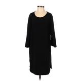 MNG Suit Casual Dress - Shift: Black Solid Dresses - Women's Size Small