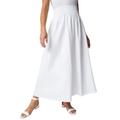 Plus Size Women's Chambray Maxi Skirt by Jessica London in White (Size 24 W)