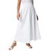 Plus Size Women's Chambray Maxi Skirt by Jessica London in White (Size 24 W)