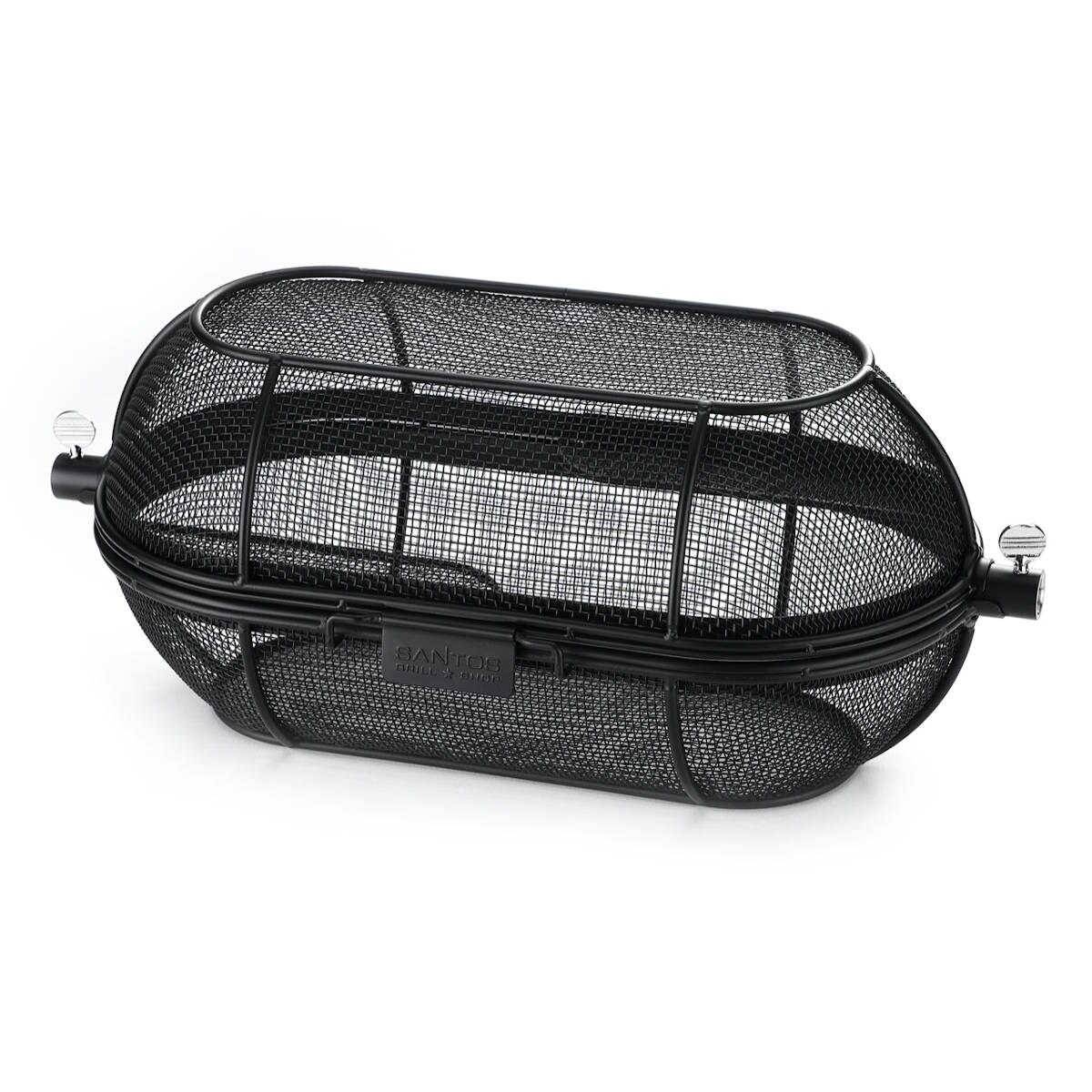 SANTOS BBQ Drehspieß Korb für Drehspieße, Grillkorb, rund, schwarz Image