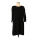 Club Monaco Casual Dress - Shift: Black Print Dresses - Women's Size X-Small Tall