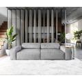 DELIFE Big-Sofa Sirpio XL 270x130 cm Mikrofaser Grau, Big Sofas