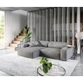 DELIFE Ecksofa Sirpio XL 270x170 cm Mikrofaser Taupe Recamiere variabel, Ecksofas