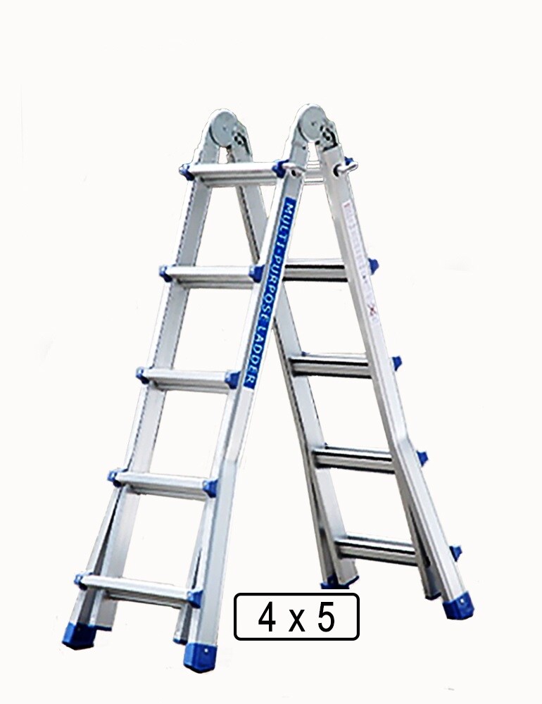 Vago-Tools Teleskopleiter Stehleiter Leiter Klappleiter 4 x 5 Image