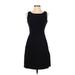 Cynthia Rowley TJX Casual Dress - A-Line Scoop Neck Sleeveless: Black Solid Dresses - Women's Size 0