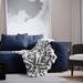 Inspired Home Co. Cozy Tyme Quinten Soft & Quality Fabric Knit Throw 50" x 60" Polyester in Gray | 60 H x 50 W in | Wayfair T392-30GR-WR