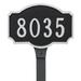 Montague Metal Products Inc. Montague Petite Address Sign Plaque w/ Lawn Stake Metal | 4.5 H x 7.15 W x 0.25 D in | Wayfair PCS-0053P1-L-WS