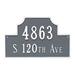 Montague Metal Products Inc. Beckford 2 Line Address Plaque Metal | 9.75 H x 15.5 W x 0.25 D in | Wayfair PCS-0044S2-W -ACC