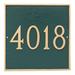 Montague Metal Products Inc. Classic Square 1 Line Address Plaque Metal | 11 H x 11 W x 0.25 D in | Wayfair PCS-0042S1-W -SBG