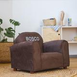 Keet Little-Furniture Personalized Club Chair Wood/Microsuede in Brown | 18 H x 24 W x 17 D in | Wayfair 103-8-Block -Brown