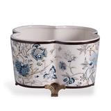 Port 68 Pondicherry Porcelain Pot Planter Ceramic/Metal | 8 H x 14 W x 14 D in | Wayfair ACBS-387-02