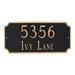 Montague Metal Products Inc. Standard Princeton Two Line Address Plaque Sign Metal | 7.25 H x 15.75 W x 0.25 D in | Wayfair PCS-0028S2-W -SBG