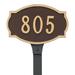 Montague Metal Products Inc. Cambridge Small Address Sign Plaque w/ Lawn Stake Metal | 6 H x 10.25 W x 0.25 D in | Wayfair PCS-0054C1-L-GW