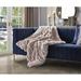 Inspired Home Co. Cozy Tyme Cosette Soft & Quality Fabric Knit Throw 50" x 60" Polyester in Gray | 60 H x 50 W in | Wayfair T393-30BH-WR