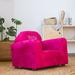 Keet Little-Furniture Personalized Club Chair Wood/Microsuede in Brown | 18 H x 24 W x 17 D in | Wayfair 103-10-Block -Pink