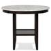 Lark Manor™ 42 Inch Round Counter Table w/ Faux Marble, White & Black Wood in Brown/White | 35.75 H x 42 W x 42 D in | Wayfair