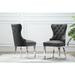 Willa Arlo™ Interiors Buschwick Tufted Velvet Wingback Side Chair Upholstered/Velvet in Gray | 39 H x 25 W x 22 D in | Wayfair