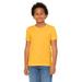 Bella + Canvas 3001YCV Youth CVC Jersey T-Shirt in Heather Yellow Gold size Small | 60/40 cotton/polyester
