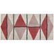 Teppich Mehrfarbig Baumwolle 80 x 150 cm geometrisches Muster handgewebt gefärbt Kurzhaar Kurzflor Bettvorleger Läufer Retro Stil