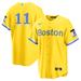 Men's Nike Rafael Devers Gold/Light Blue Boston Red Sox City Connect Replica Player Jersey