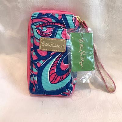 Lilly Pulitzer Accessories | Lilly Pulitzer Carded Id Smart Phone Reel Me In Medium | Color: Blue/Pink | Size: Os