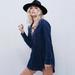 Free People Tops | Free People Neapolitan Dreams Indigo Blue Denim Lace-Up Tunic Dress Top S | Color: Blue | Size: S