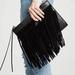 Rebecca Minkoff Bags | Black Fringe Rebecca Minkoff Clutch Bag | Color: Black | Size: Os