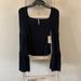 Free People Tops | Free People Black Long Sleeve Top Size Small | Color: Black | Size: S