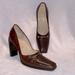 Gucci Shoes | Gucci Vintage Brown Executive Leather Pumps 4” Wooden Heels Gold Hardware 6b | Color: Brown/Gold | Size: 6