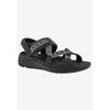 Extra Wide Width Women's Sloan Sandal by Drew in Black Combo (Size 6 1/2 WW)