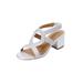 Extra Wide Width Women's The Dorothy Sandal by Comfortview in Silver (Size 11 WW)