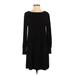 Ann Taylor LOFT Casual Dress - Shift: Black Solid Dresses - Women's Size X-Small
