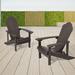 Rosecliff Heights Hatolina Adirondack Chair Plastic/Resin in Brown | 36.6 H x 29.1 W x 33.9 D in | Wayfair EF627E4FF9C04CD5B9B72876ED780359