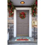 White 36 x 24 x 0.375 in Area Rug - The Holiday Aisle® Transitional Rugs Frontporch Happy Howlidays Indoor/Outdoor Rug Red 2' X 3' | Wayfair