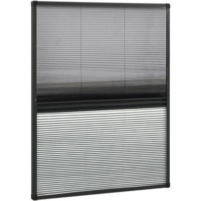 Vidaxl - Insektenschutz-Plissee für Fenster Alu 80x100 cm mit Jalousie Image