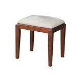 Solid Wood Upholstered Vanity Bench - N/A