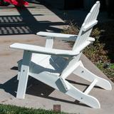 ResinTEAK All Weather Folding Adirondack Chair, HDPE Poly Lumber